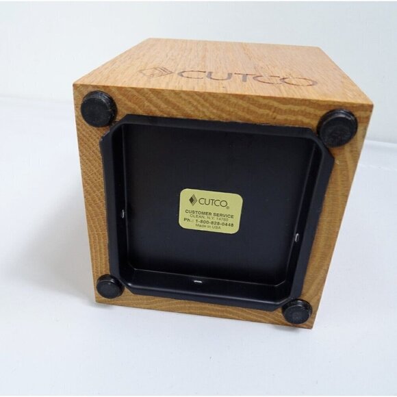 CUTCO Kitchen Tool Utensil Oak Wood Box Block Caddy Container Holder Made In USA - Picture 4 of 6